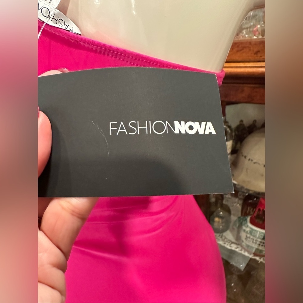 NWT  FASHION NOVA First And Last Midi Dress - Neon Fuchsia - Picture 6 of 9